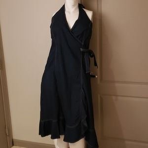 DENIM HALTER DRESS